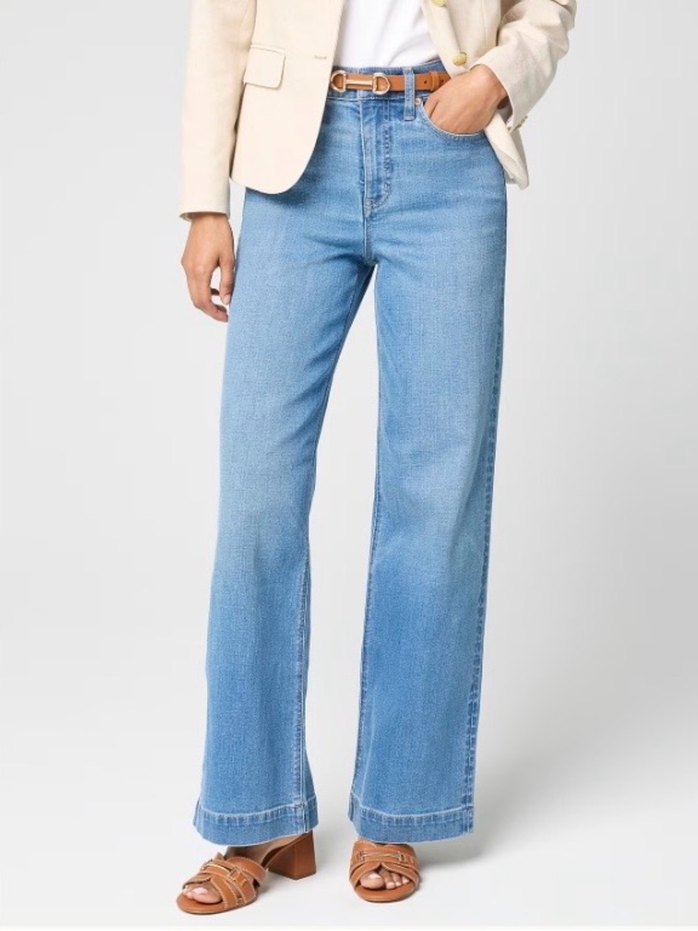 New J.Crew Classic Wide-Leg Jean in Signature Stretch 29